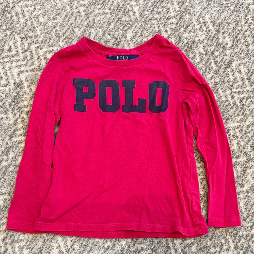 Polo by Ralph Lauren Kids Pink Long Sleeve Tee